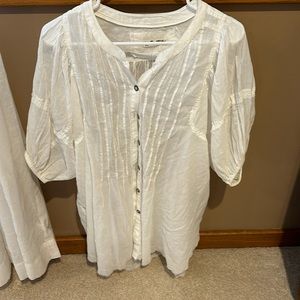 We the free button down sheer popover